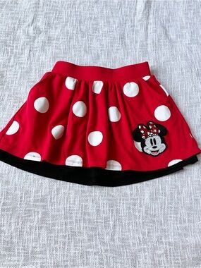 Disney Minni Mouse Sequin Patch Polka Dot Skirt 🏰 Size Youth 7/8